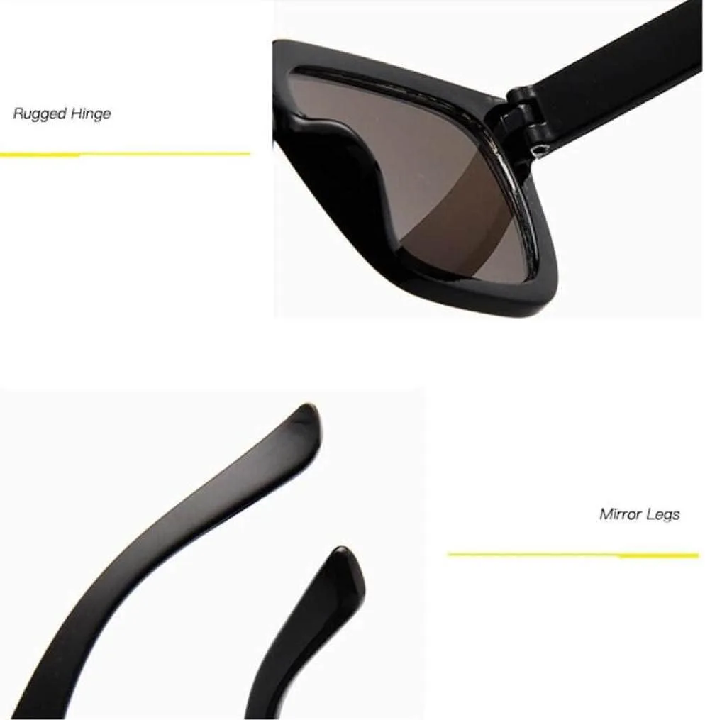 

Роскошные винтажные солнцезащитные очки для женщин, конфетного цвета, увеличенного размера, квадратной формы, защита от ультрафиолета UV400 generic, Black Gray