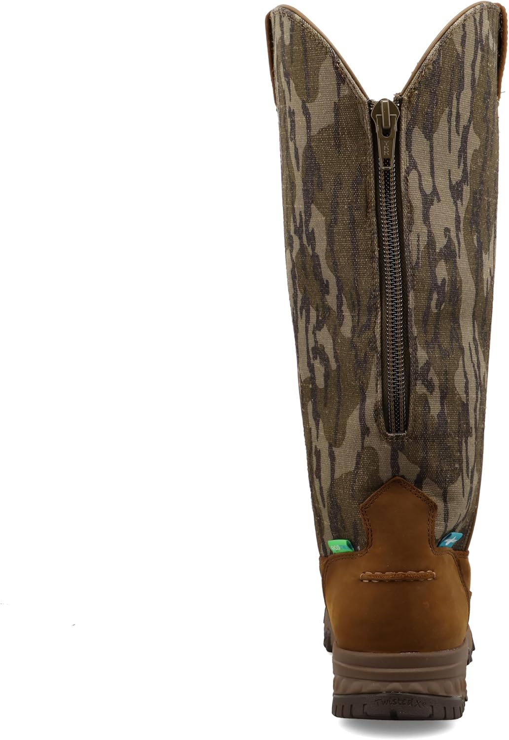 Ботинки Twisted X Men's 17" с задней молнией и водонепроницаемой отделкой, узор Mossy Oak Bottomland, коричневый — фото 3