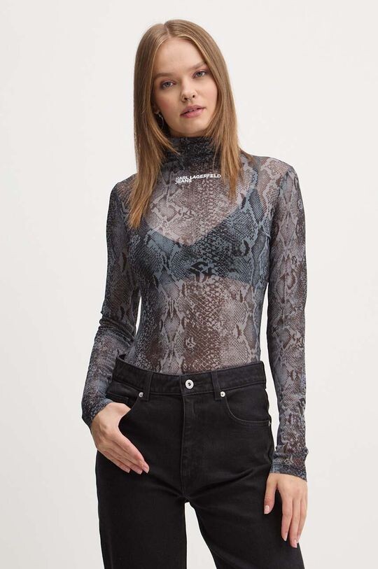 

Лонгслив Karl Lagerfeld Jeans, серый