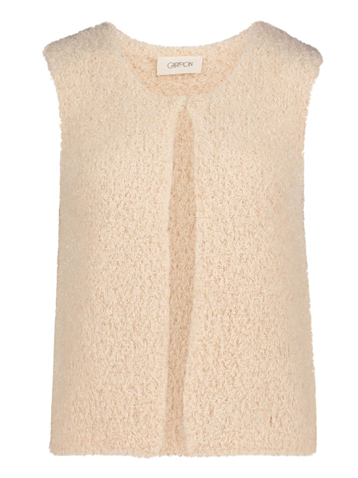 

CARTOON Вязаный жилет с круглым вырезом кремового цвета