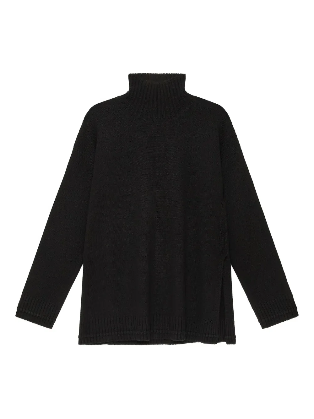 

Свитер с высоким воротником и разрезами по бокам Maliparmi, черный