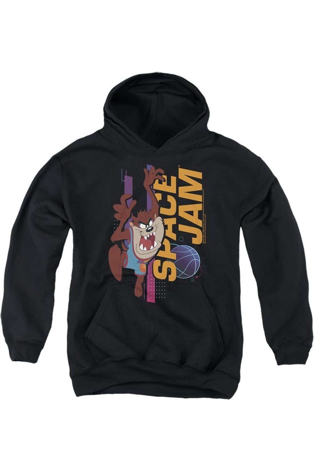 

Толстовка с капюшоном Space Jam 2 Taz Standing Youth Gildan, черный