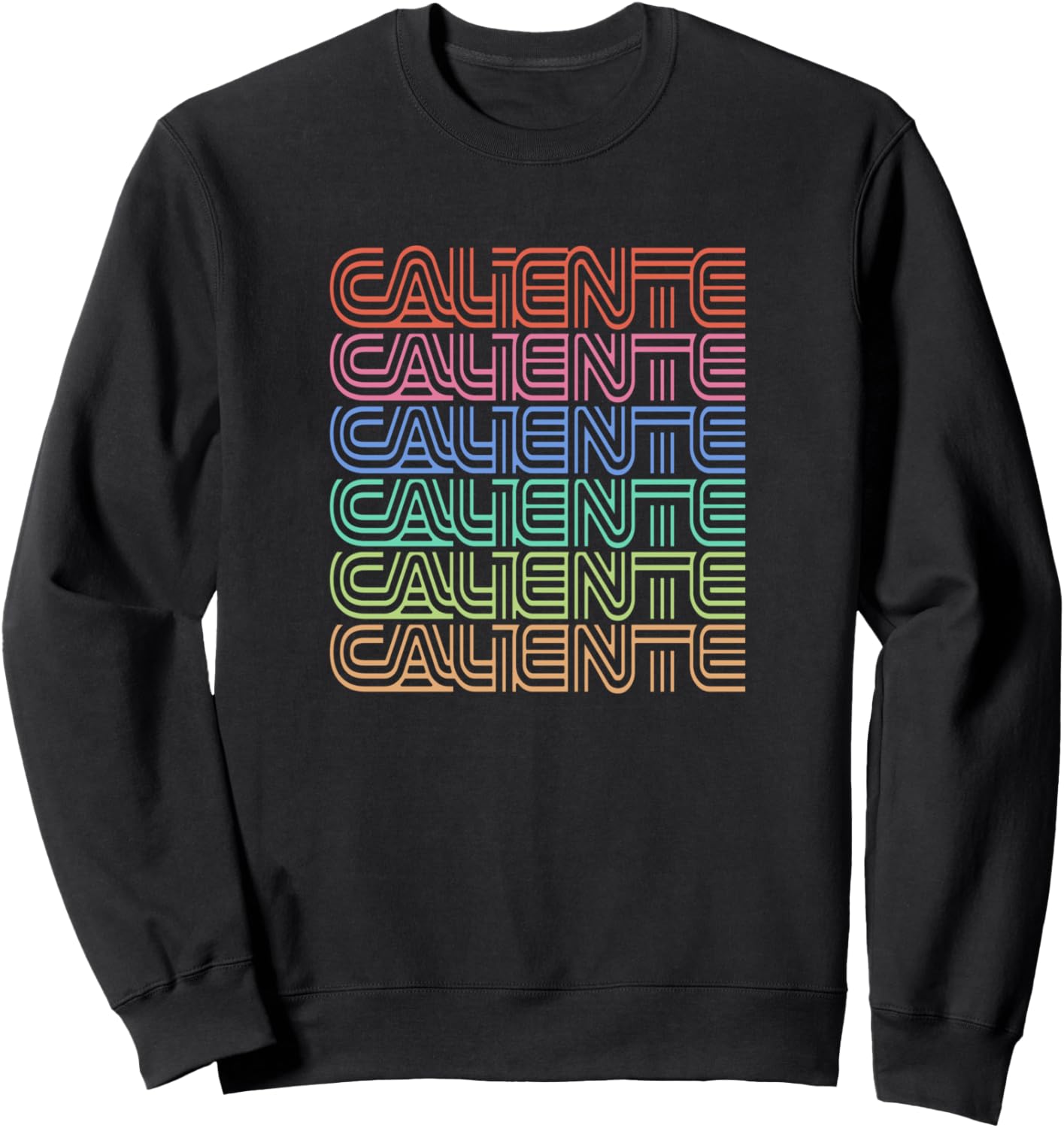 

Толстовка Caliente с радужным текстом «Много линий» Trendy Apparel, черный
