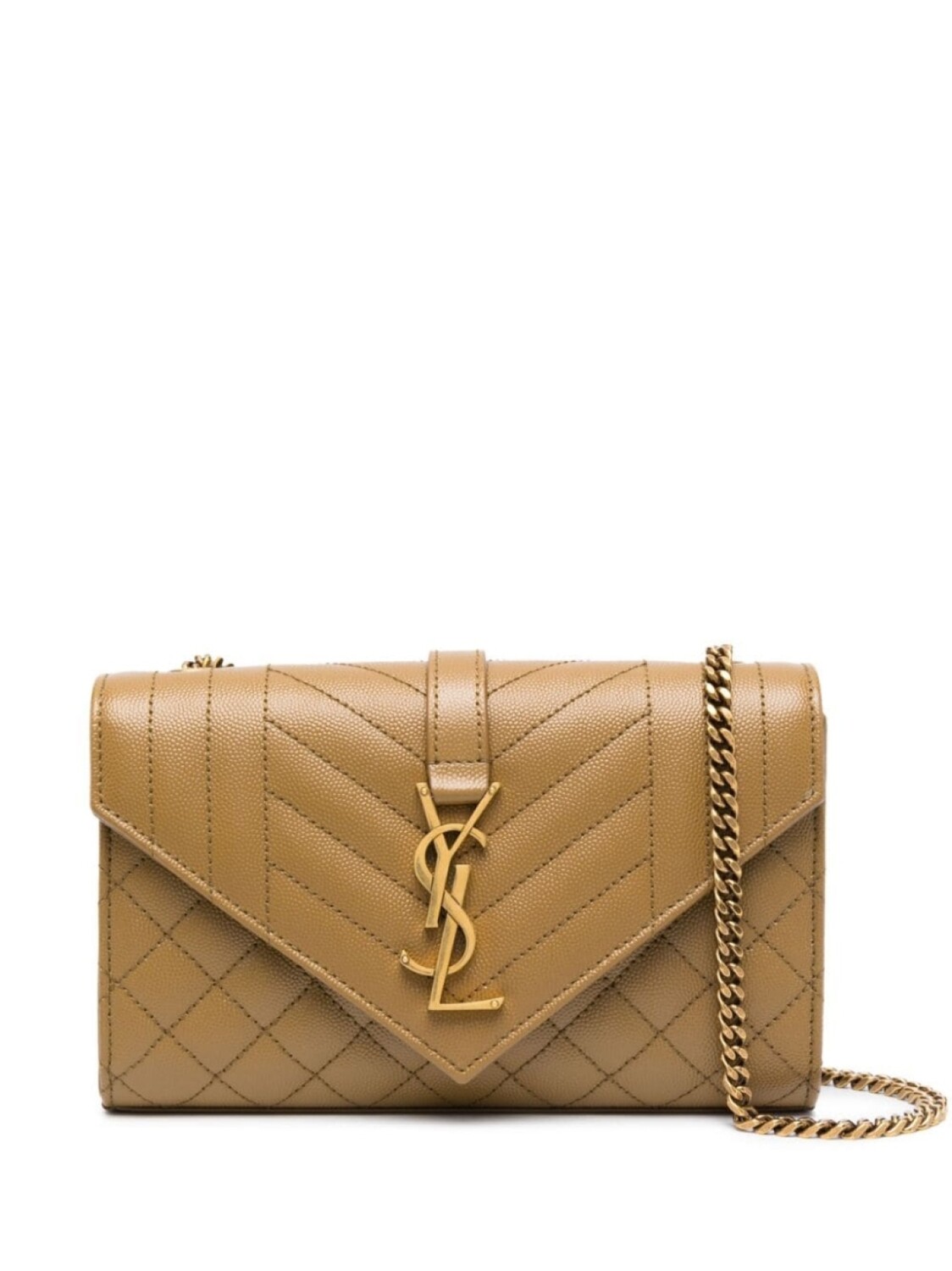 

Маленькая сумка Saint Laurent Envelope через плечо, коричневый