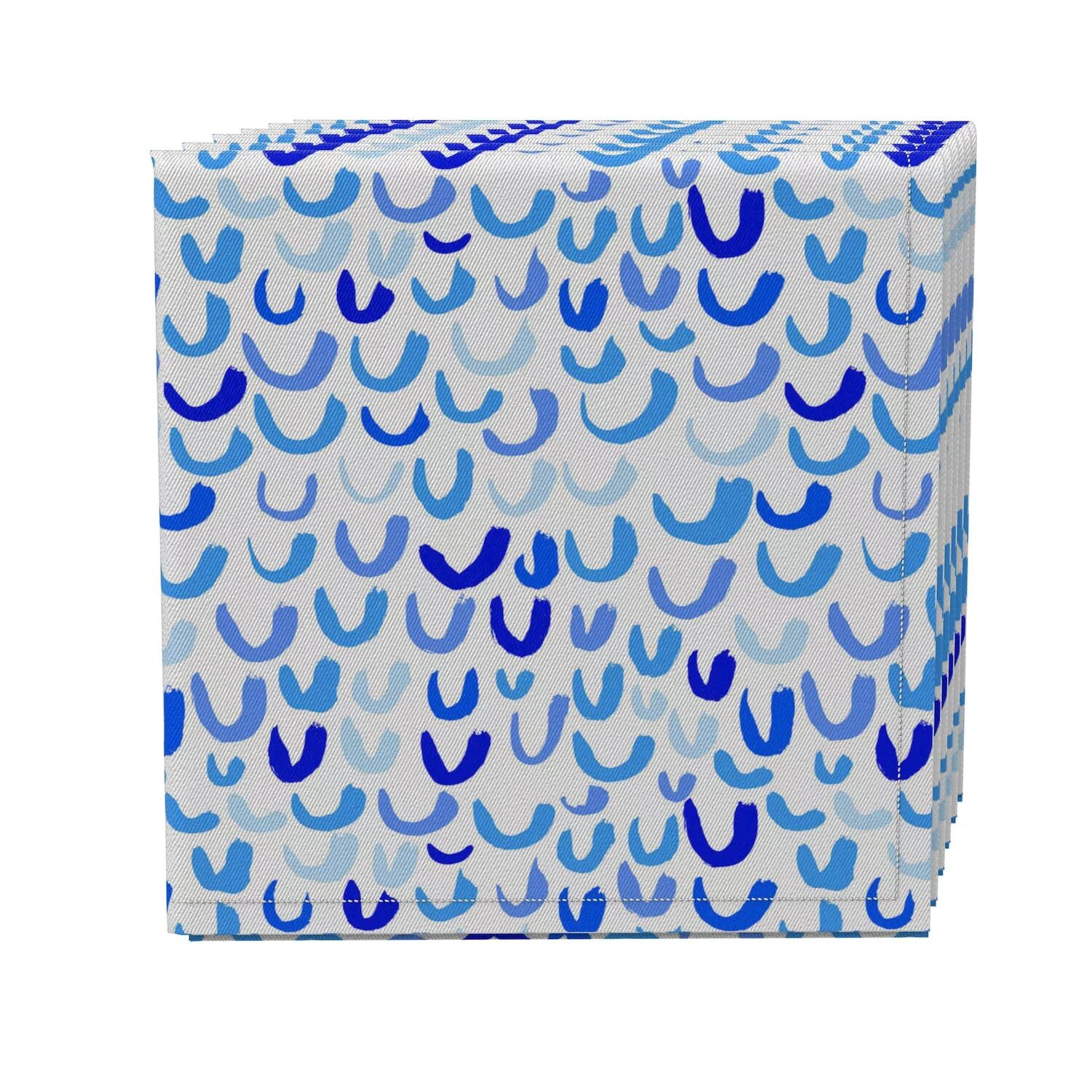 

Набор салфеток из 4 шт., 100 % хлопок, 20x20 дюймов, Creative Brush Stroke Blue