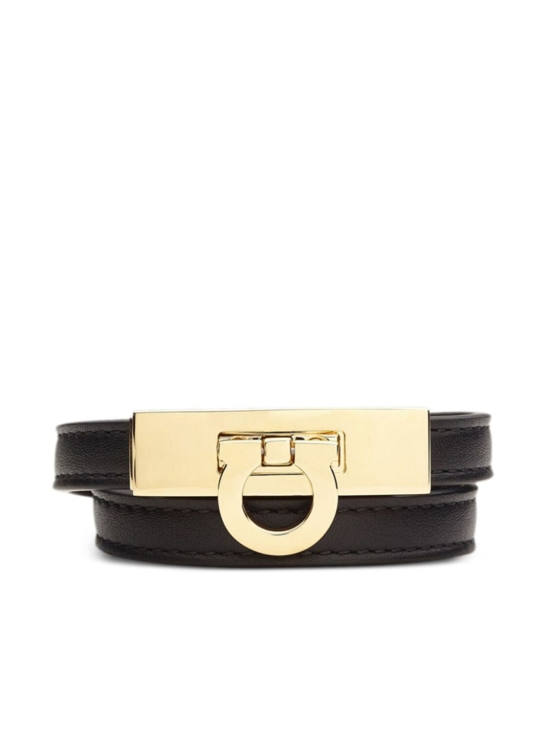 

Браслет с декором Gancini Ferragamo, черный