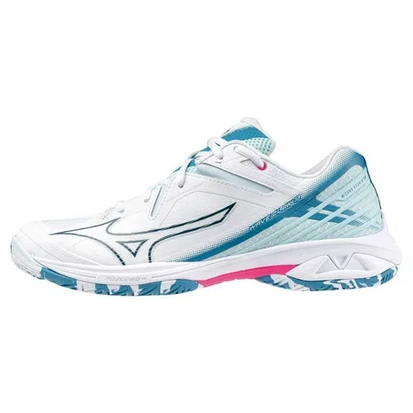 Кроссовки для бадминтона «Wave Claw 3 Fit» от Mizuno, White X Blue — фото 3