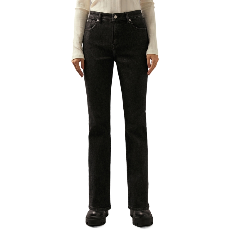 CALVIN KLEIN Jeans Женская черная футболка Black 1BY — фото 4