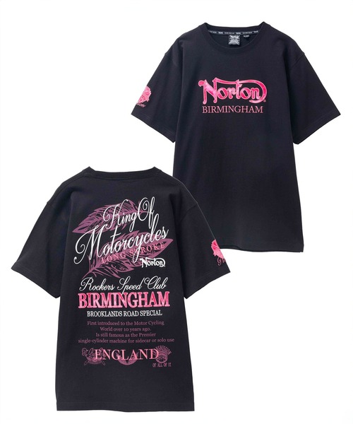 

Футболка с принтом в виде пера, бренд Norton, розовый