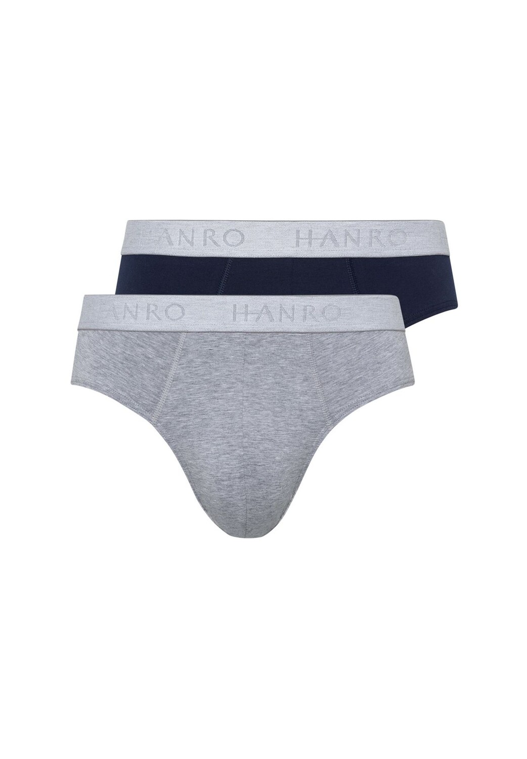 

Трусы / трусы, упаковка из 2 шт. Cotton Essentials HANRO, цвет Light Melange Deep Navy