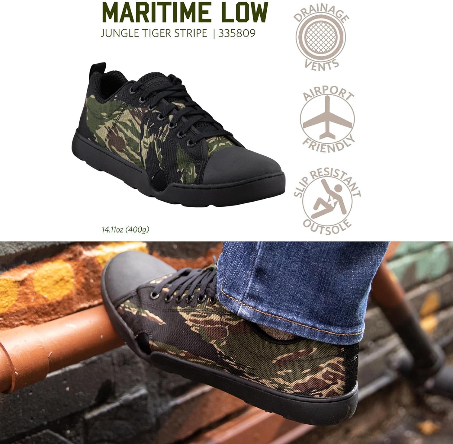 Кроссовки Altama Maritime Assault Low для мужчин, Jungle Tiger Stripe — фото 4
