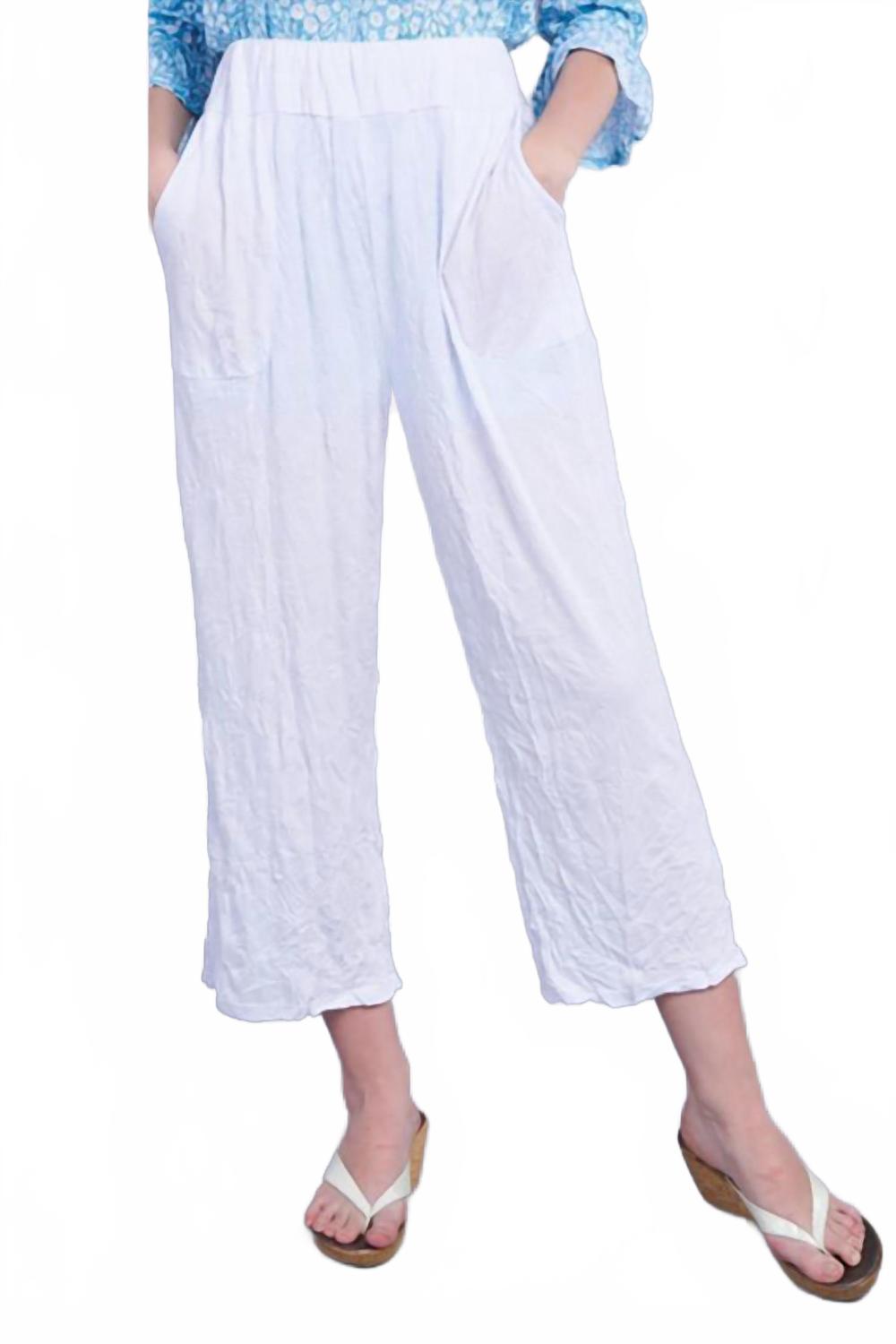 

Женские плиссированные брюки белые Shana Apparel