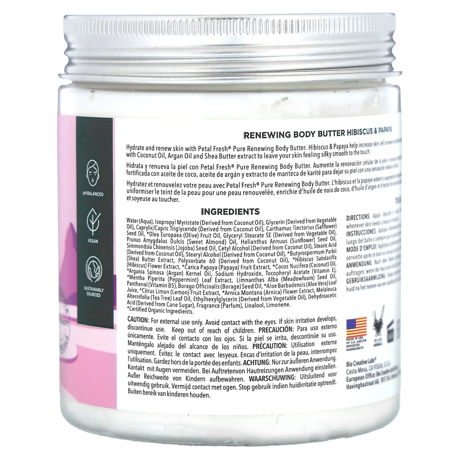 Масло обновляющее для тела Pure Petal Fresh с гибискусом и папайей, 237 мл — фото 2
