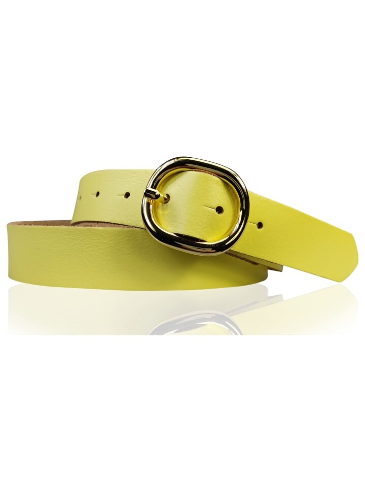 

Ремень FRONHOFER Damengürtel goldene Schnalle, цвет Lemon