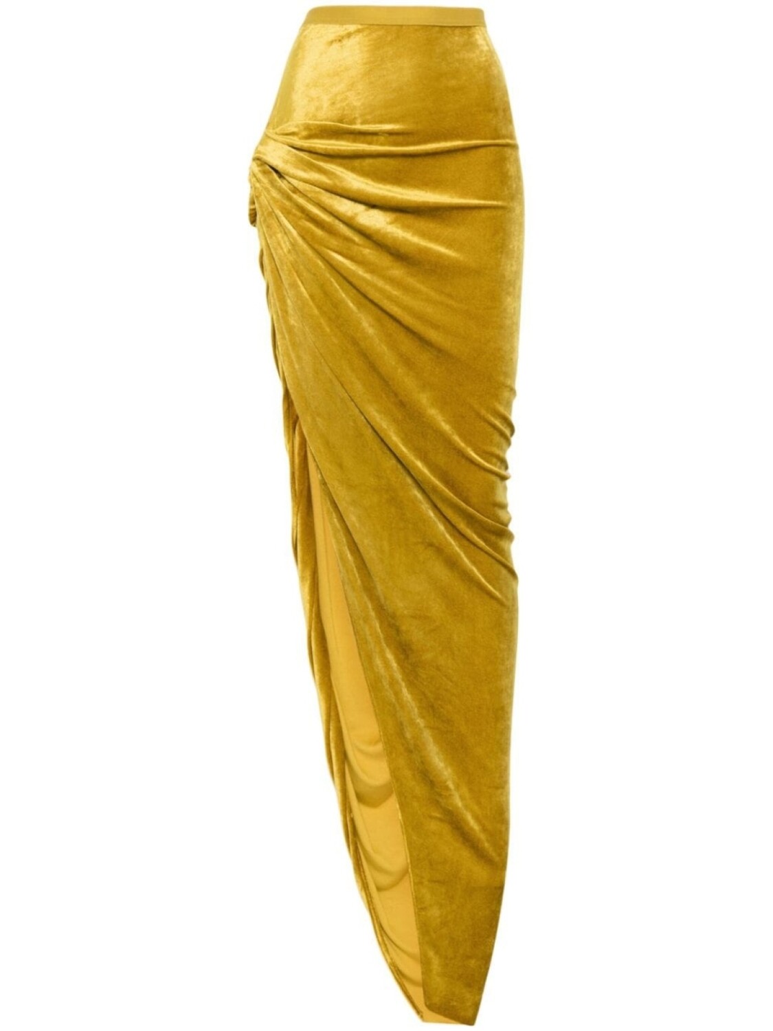 

Rick Owens Lilies юбка макси Twist Edfu, желтый