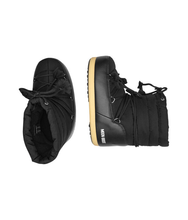 Зимние ботинки женские Moon Boot из текстиля и экокожи, черный — фото 4