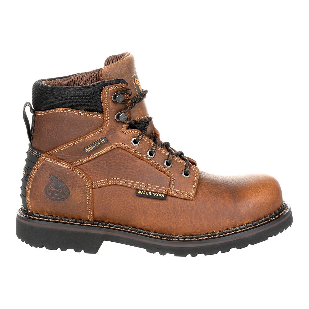 Georgia Boots Мужские 6-дюймовые водонепроницаемые рабочие ботинки Georgia Giant Revamp, коричневый — фото 2