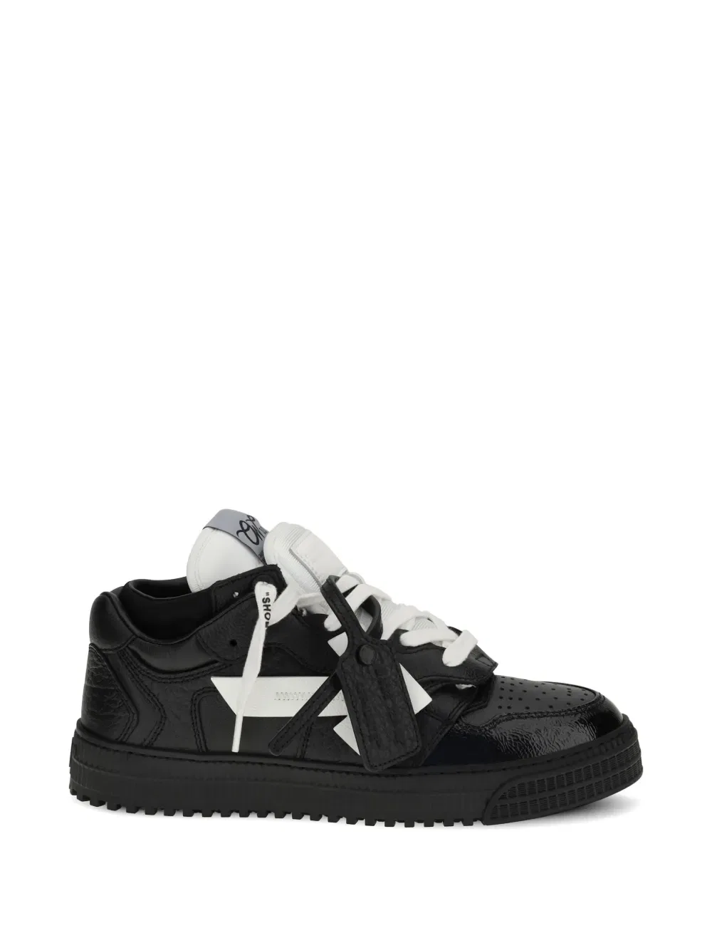 Кожаные кроссовки с декором 'Стрелы' Off-White, черный