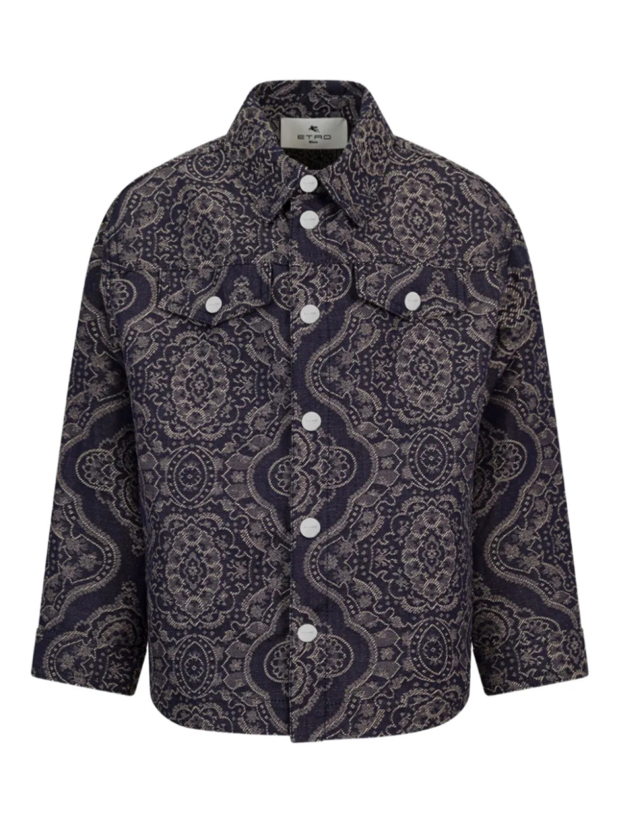 

Пиджак из хлопка и льна ETRO KIDS, серый