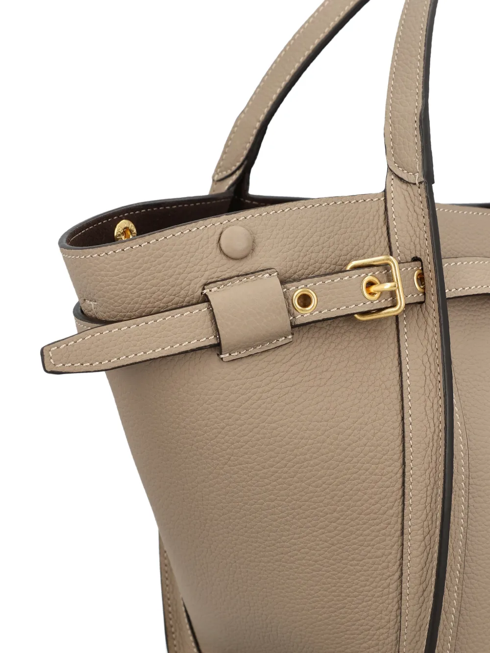 Малая кожаная сумка-тоут с металлической отделкой Tod'S, нейтральный — фото 4