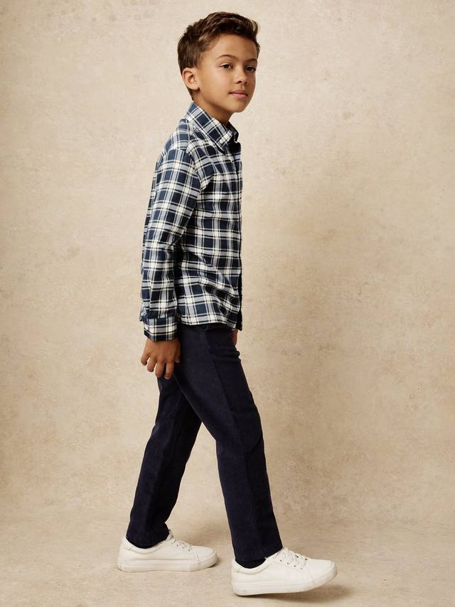 

Детская рубашка Bailes в клетку Reiss, Navy Blue