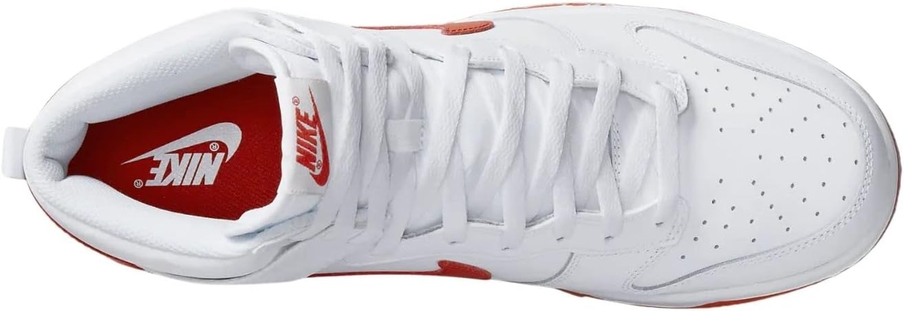 Кроссовки Nike Dunk High Black White (2021) Код модели: DD1399-105, White Picante Red White — фото 2