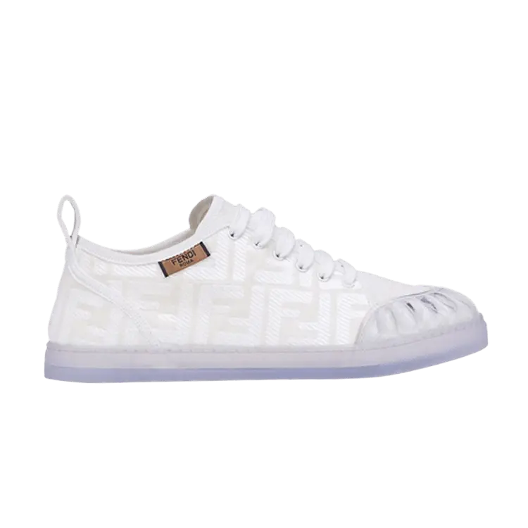 Кроссовки Fendi Wmns Roma Canvas Low FF Motif - White, белый