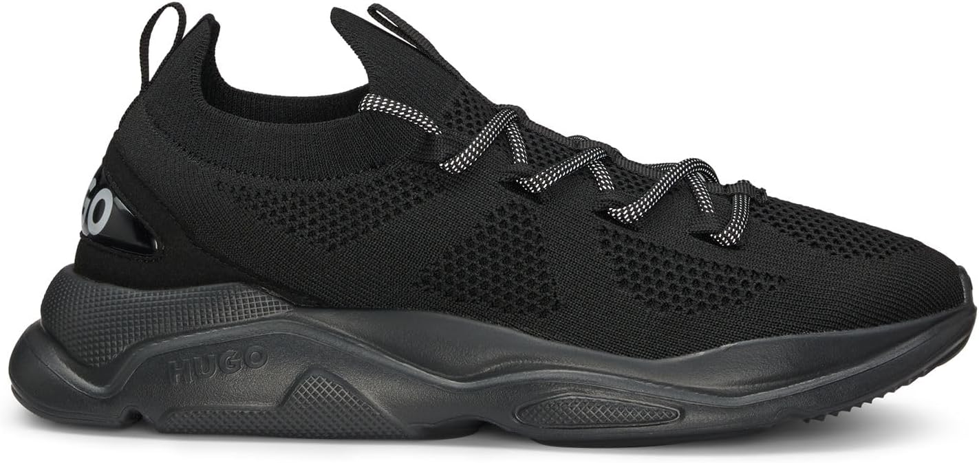 

Мужские кроссовки Hugo Leon Runn с вязаным верхом и логотипом-пузырьком, размер, черный