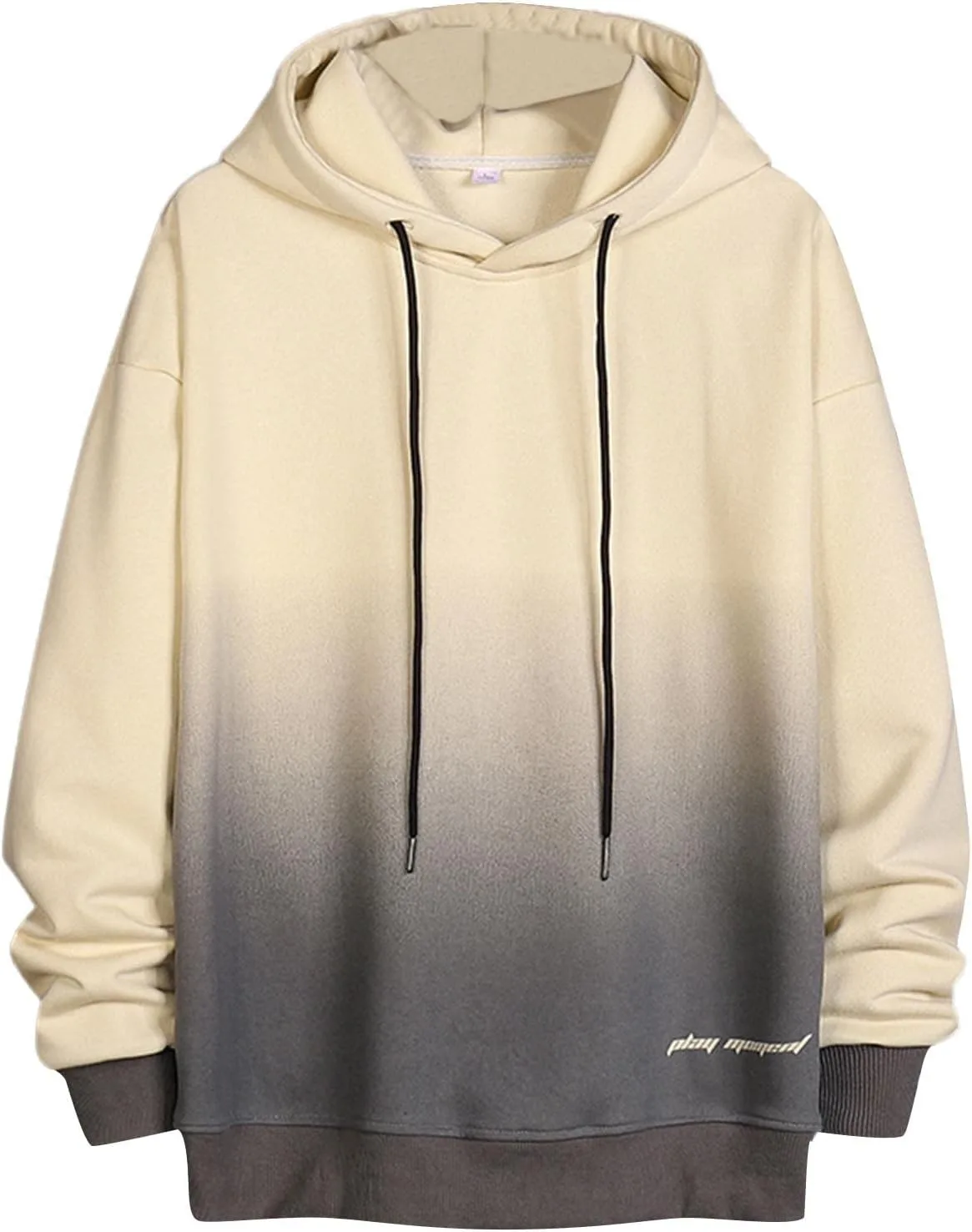 

Мужская худи с градиентом, свободный крой, длинный рукав