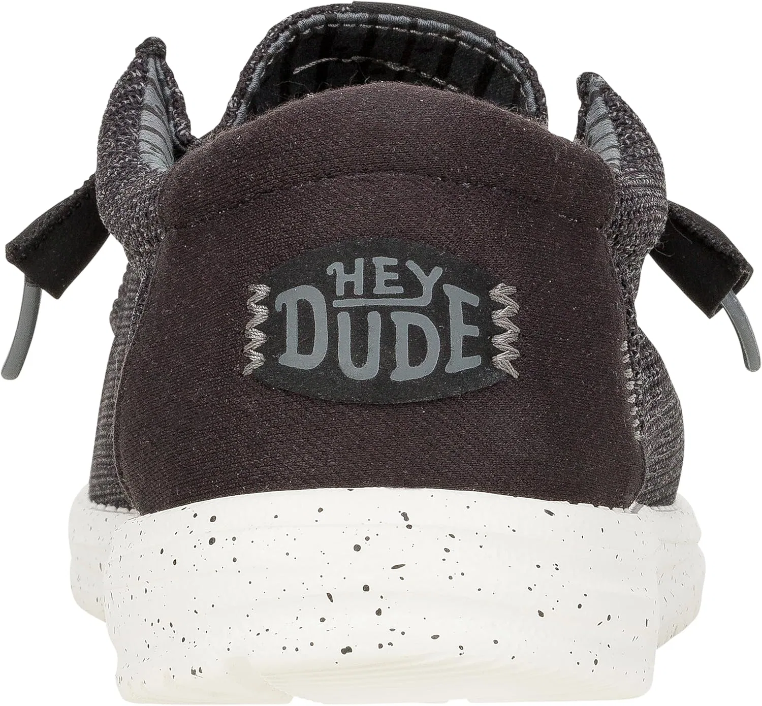 Мужские лоферы HEYDUDE Wally из эластичного флиса, Black White — фото 3