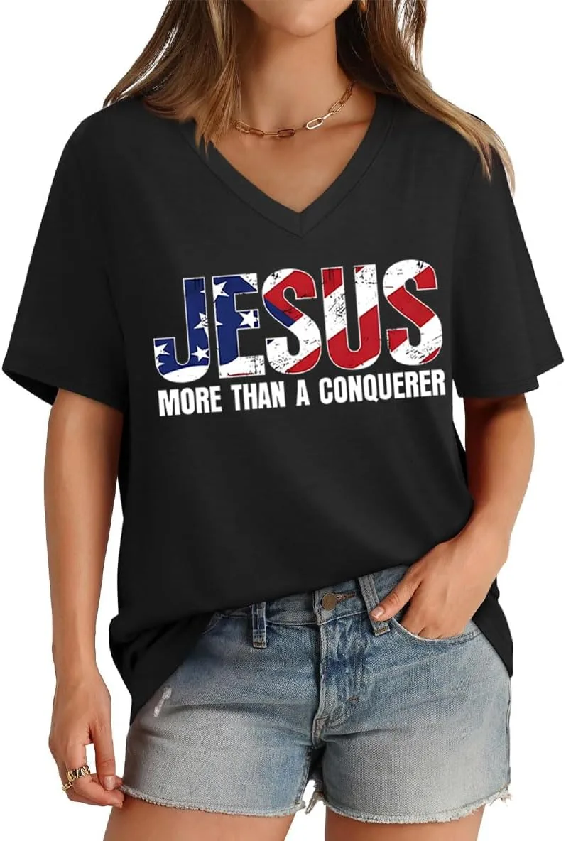 Футболка Jesus More Than A Conqueror для женщин и мужчин — фото 4