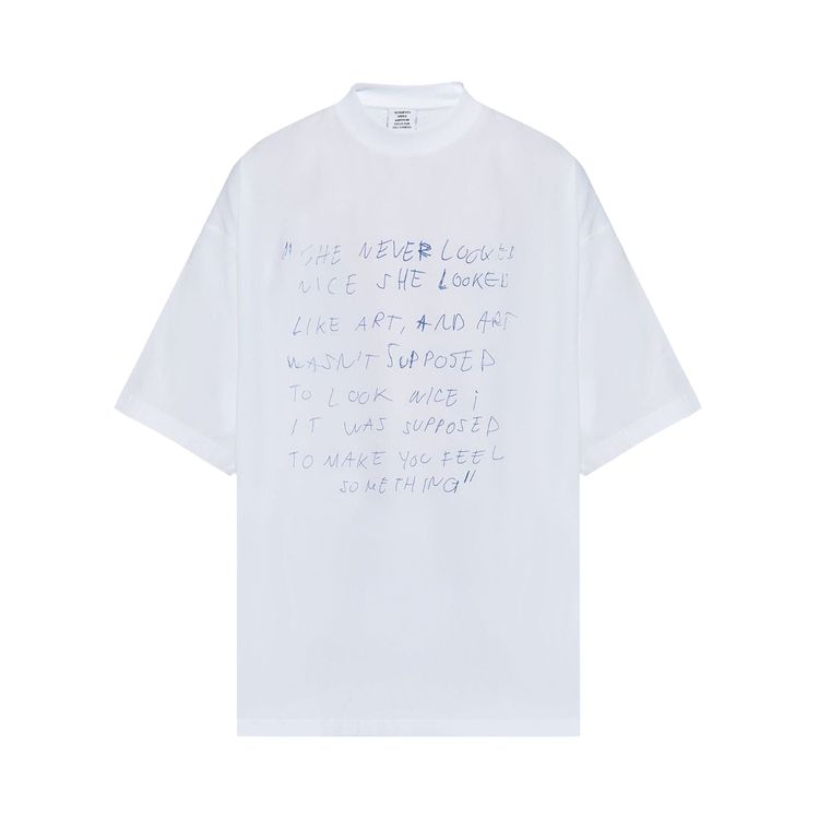 

Футболка Vetements She Never Looked Nice Oversized T-Shirt 'White', белый