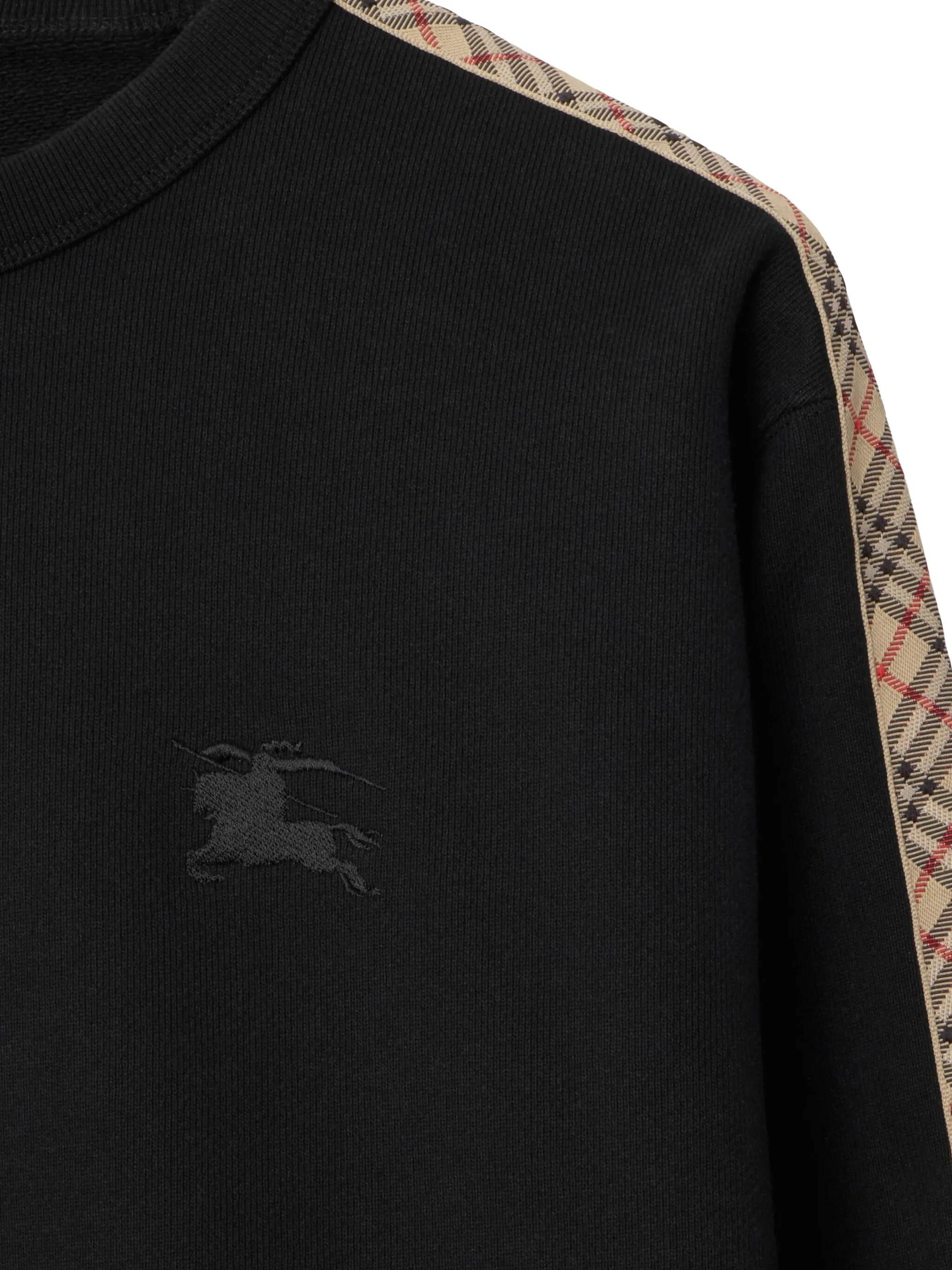 Толстовка Burberry с отделкой в клетку, черный — фото 2