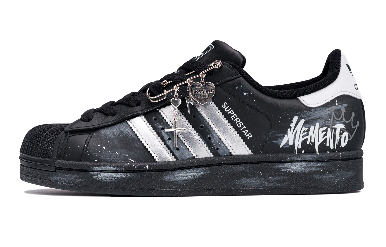 

Adidas Originals Superstar 2 устойчивые к истиранию низкие детские скейтбординг кроссовки Black для подростков