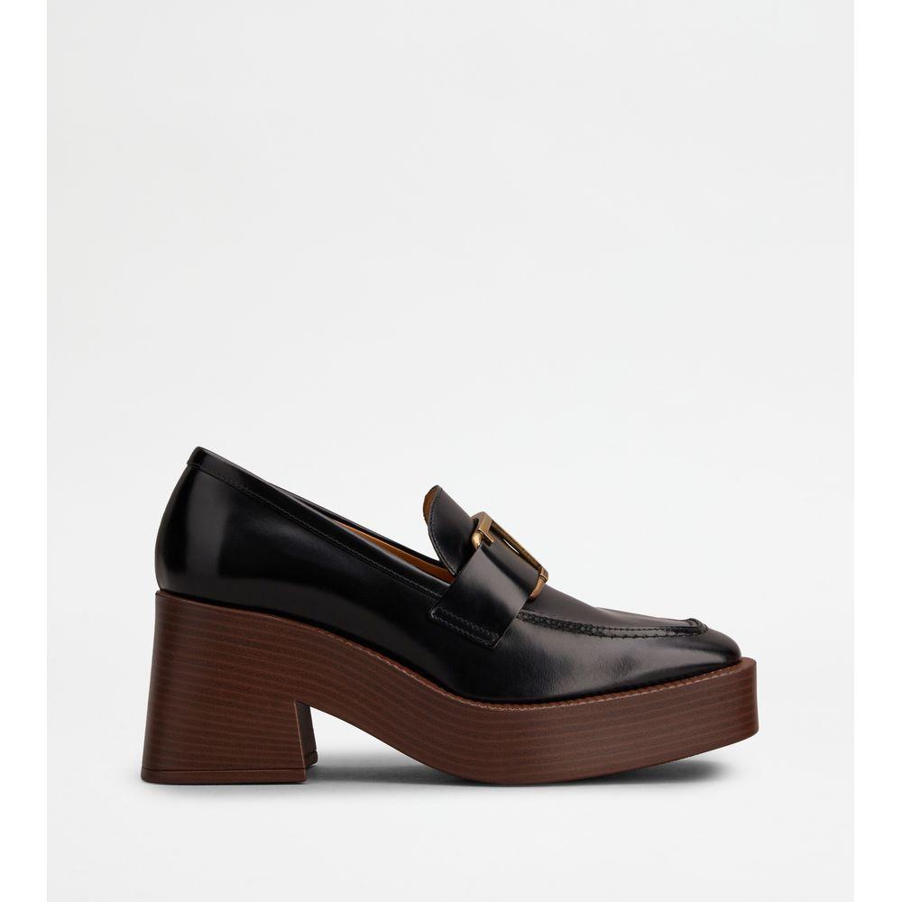 Кожаные мокасины на платформе TOD's