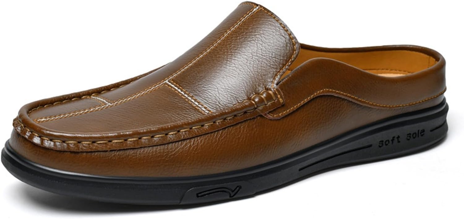 

Мужские модные слипоны с открытой пяткой, стильная повседневная обувь- идеально для отдыха дома, выполнения мелких дел на улице и коротких ежедневных поездок Kpdwfms, коричневый