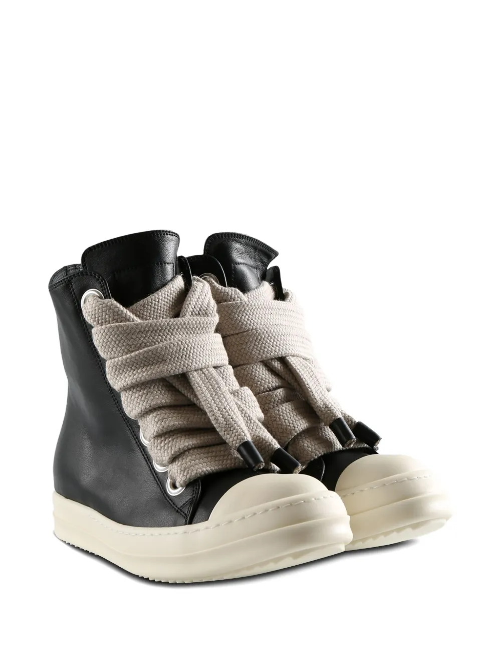 Кожаные высокие кеды Rick Owens, черный — фото 2