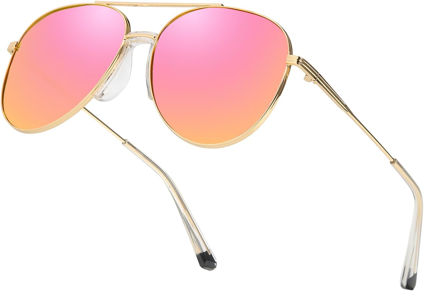 

Солнцезащитные очки-авиаторы с поляризованными линзами, не спутывающиеся, для женщин и мужчин, с защитой от УФ-излучения, модные и стильные DreamCalf, A03- Gold/Purple Red