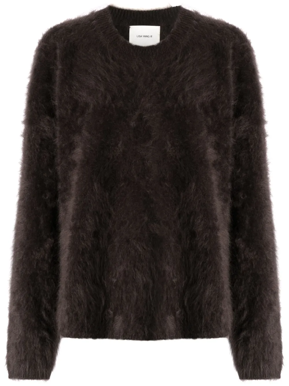 

Кашемировый джемпер с круглым вырезом Lisa Yang, коричневый