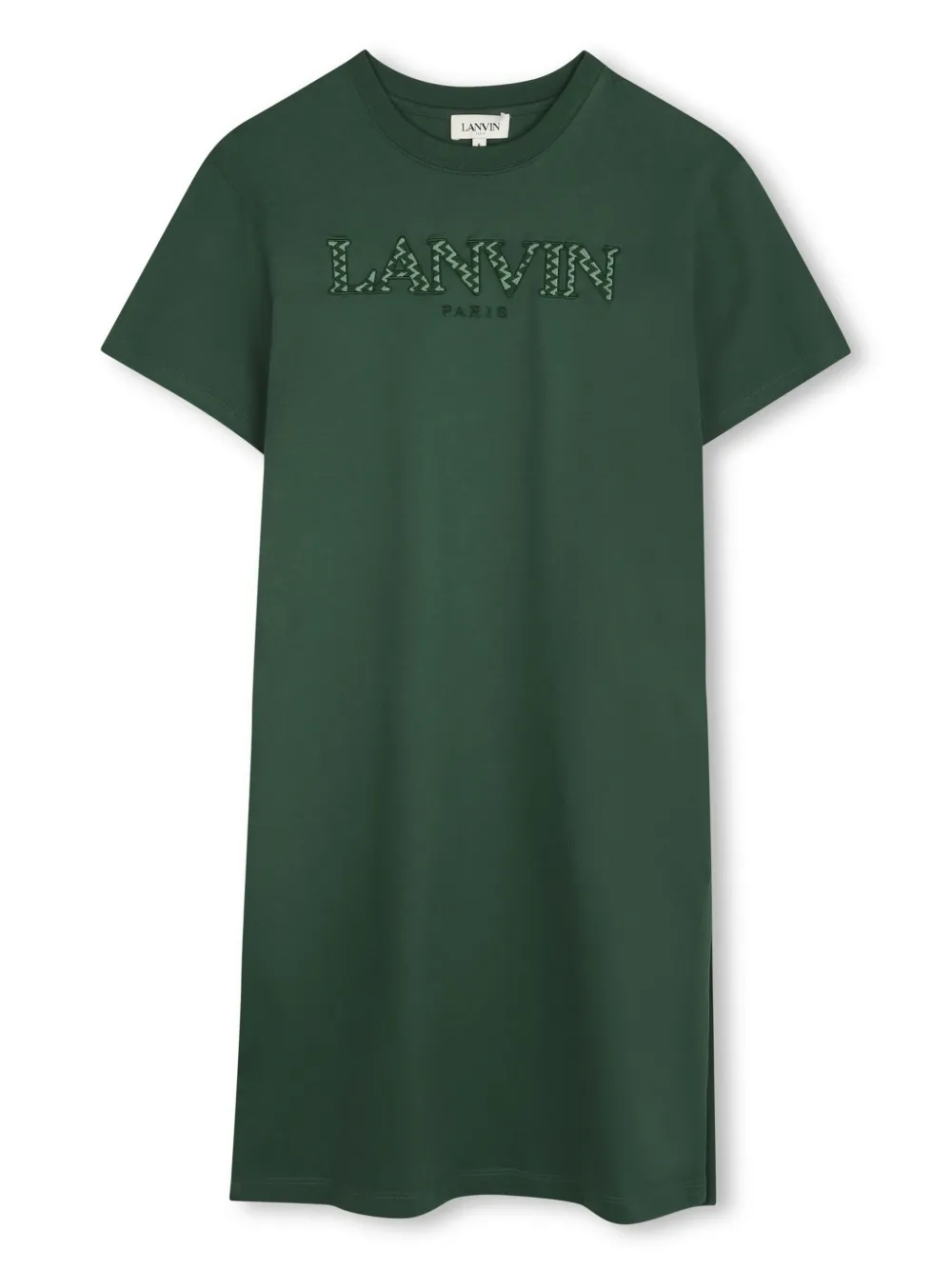 

Платье с нашивкой-логотипом Lanvin Enfant, зеленый