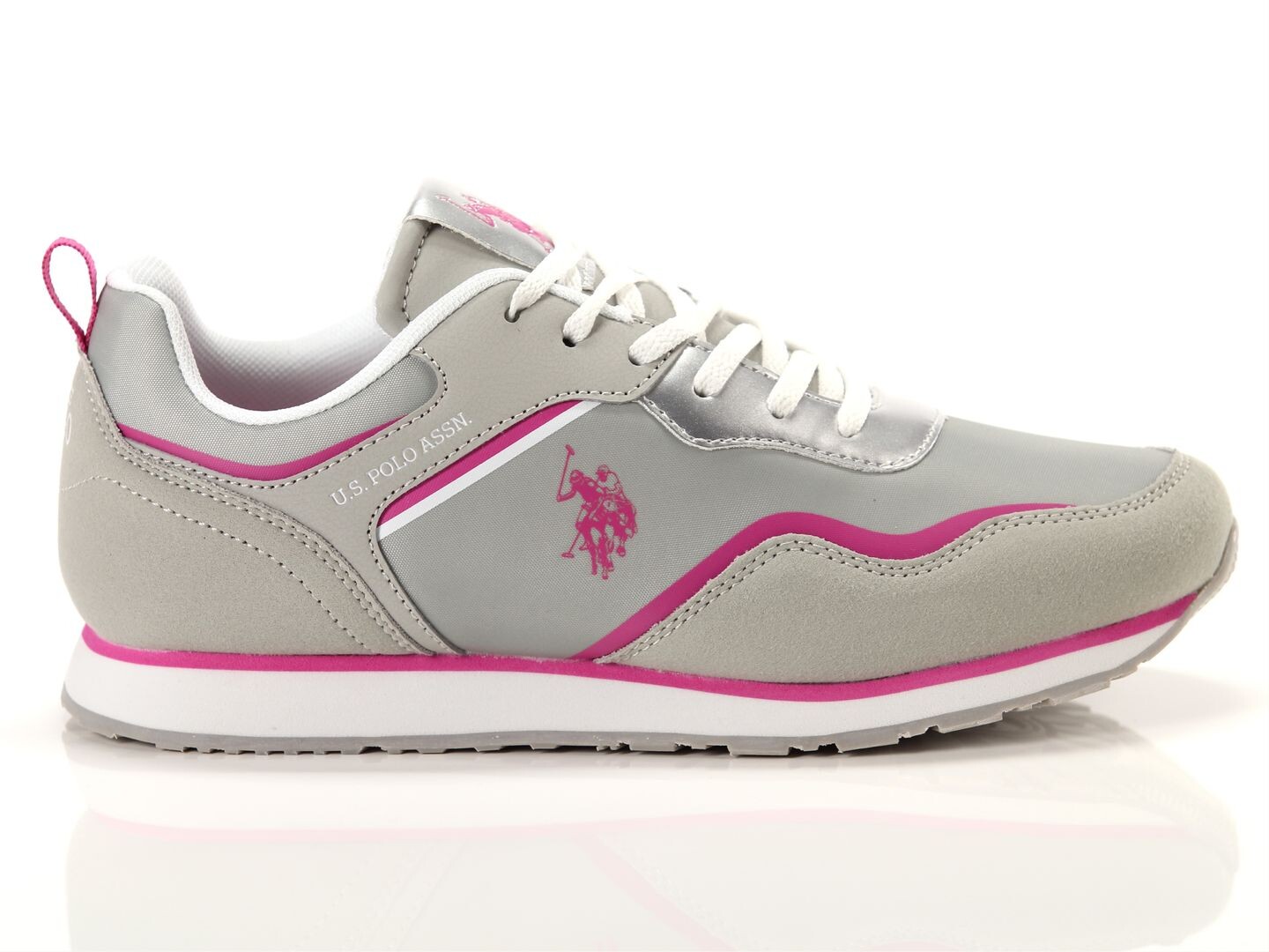 Кроссовки женские U.S. Polo Assn. повседневные, бежевый/фуксия