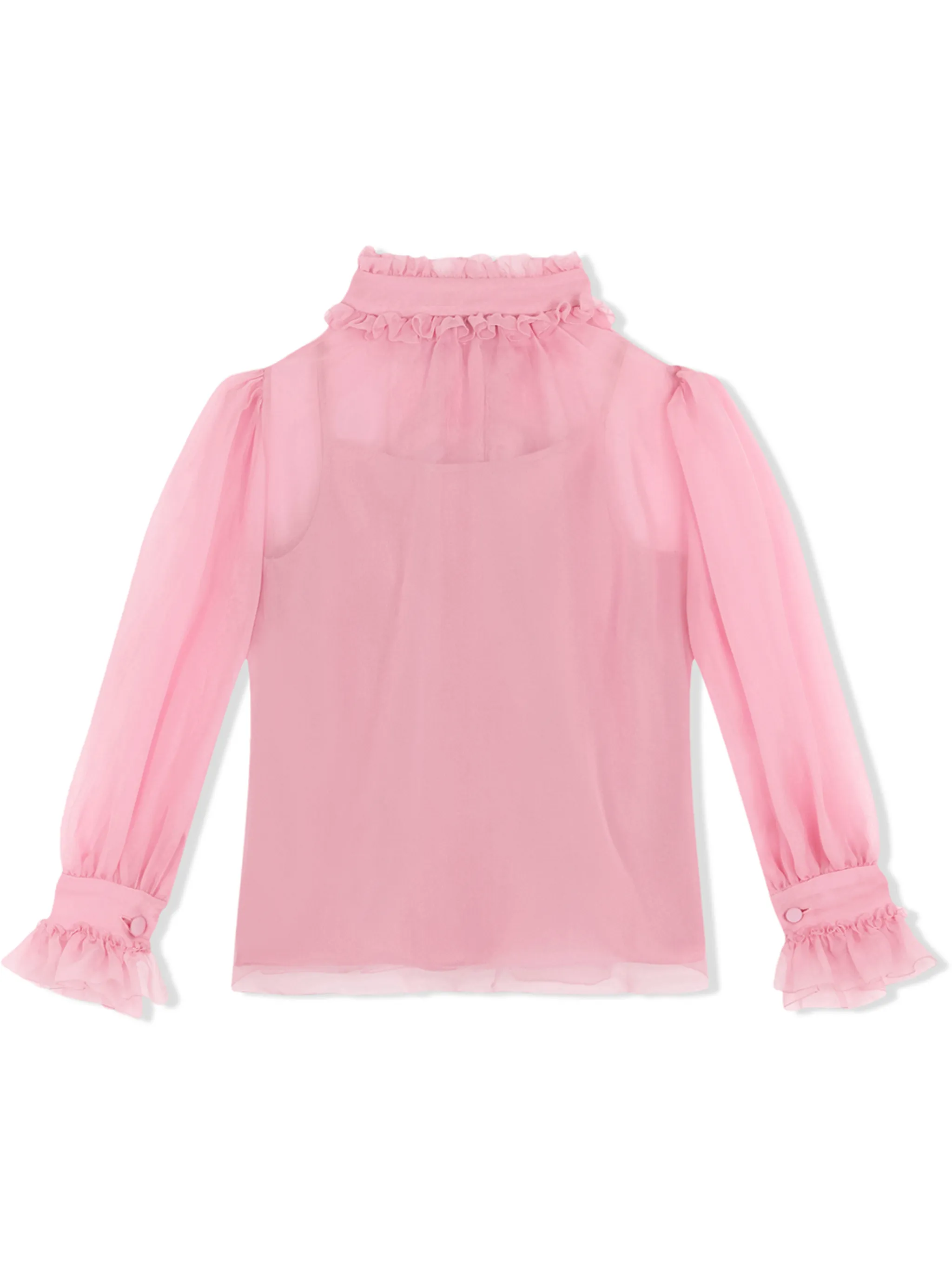 Рубашка с бантом Dolce & Gabbana Kids, розовый — фото 2