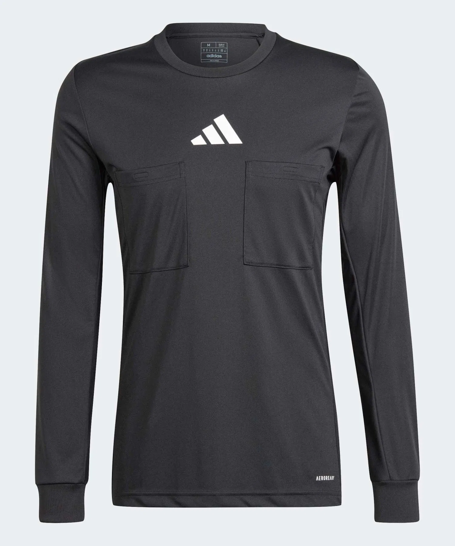 Мужская футболка adidas Referee 24 с длинным рукавом чёрная