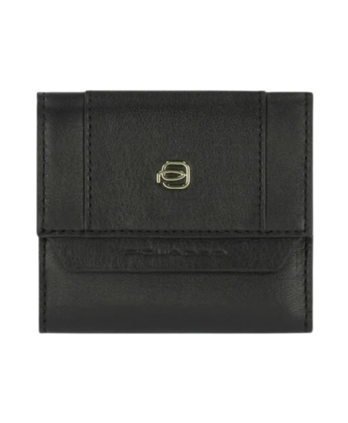 

Черный кожаный женский кошелек круглый PD5214 Piquadro, черный