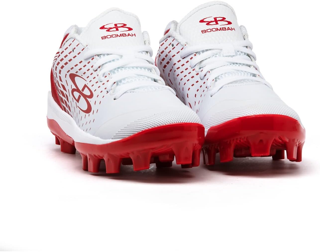 Бутсы Boombah Men's Dart Pursuit с формованными шипами - несколько цветов - разные размеры, белый/красный — фото 4