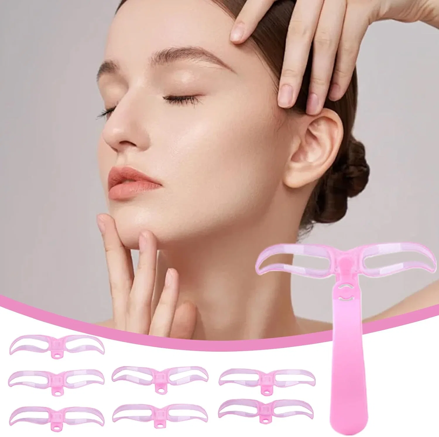 Трафарет для бровей No brand, 8 видов, многоразовый — фото 3