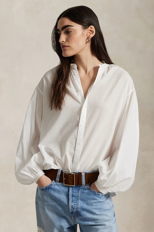 

Хлопковая рубашка Polo Ralph Lauren, белый