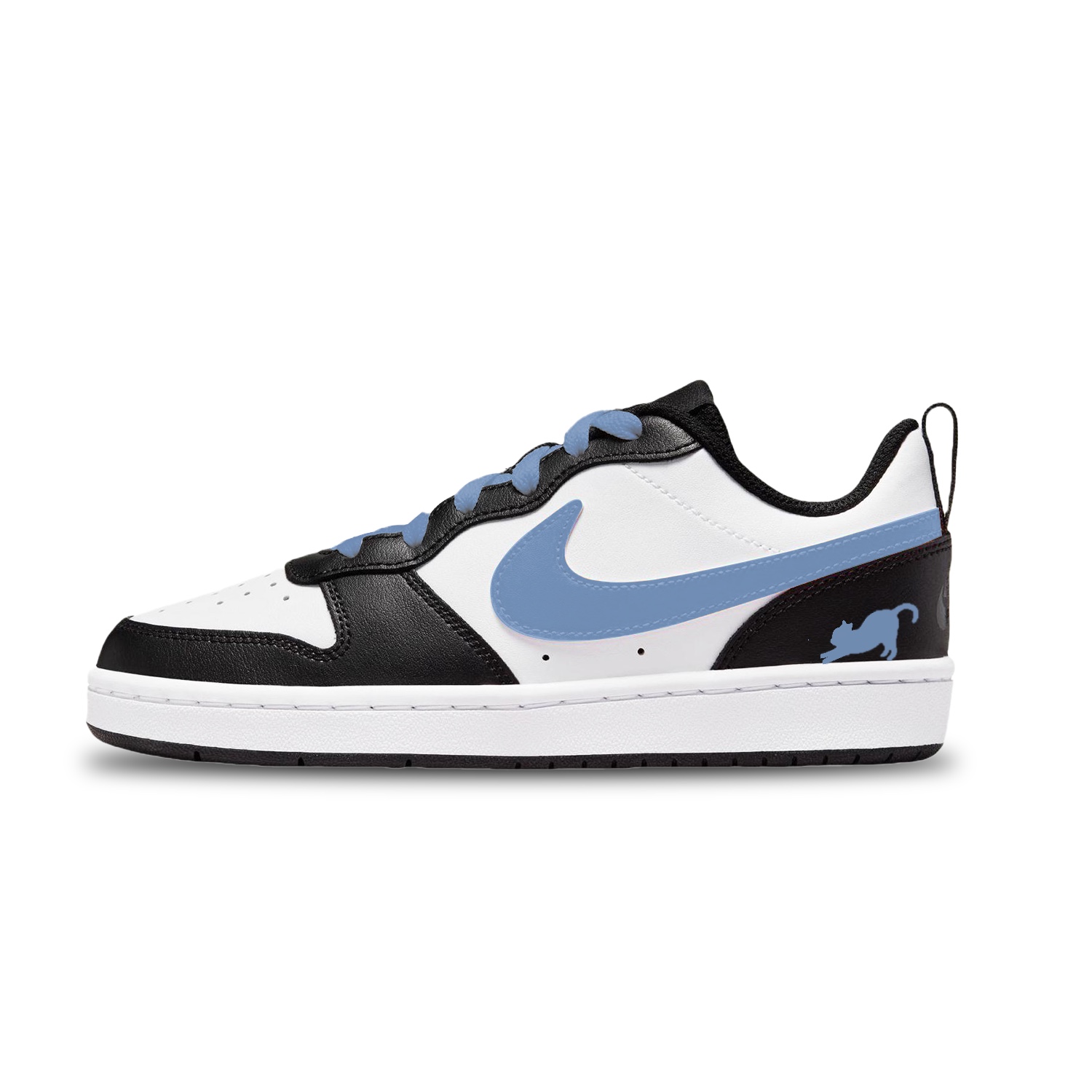 

Nike Кроссовки для скейтбординга Court Borough Blue Spirit Cat Abrasion Resistant низкие детские Unisex