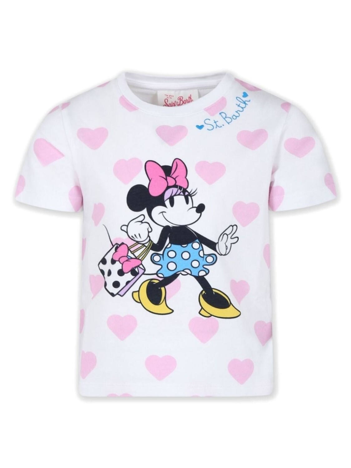 

MC2 Saint Barth Kids футболка из хлопка с рисунком в виде сердца x Disney, белый