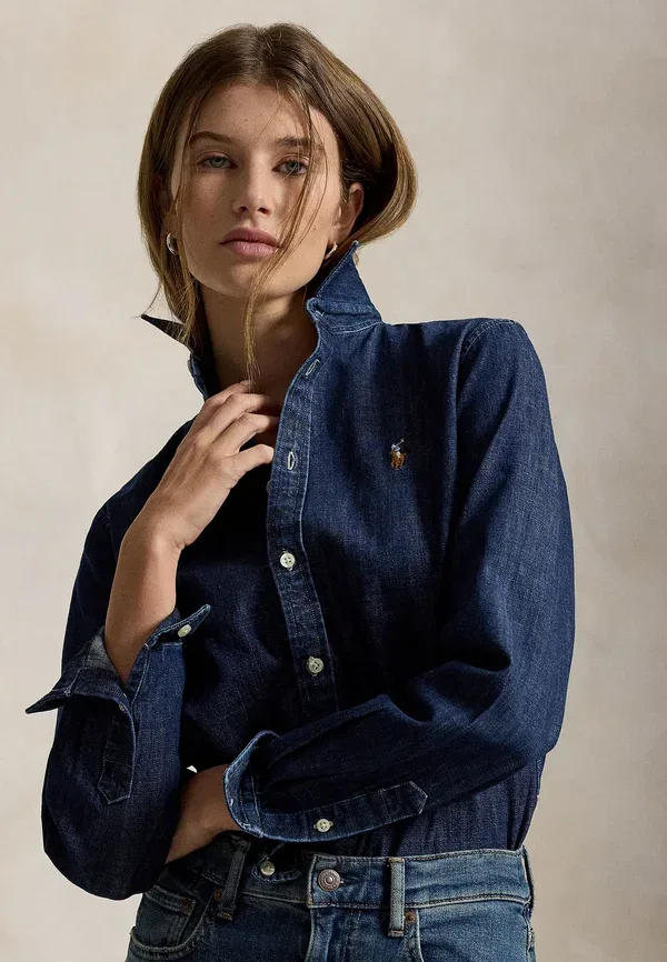 Рубашка джинсовая хлопковая Polo Ralph Lauren, tofty wash